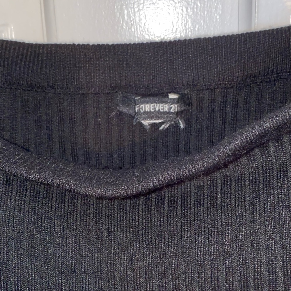Forever 21 black long sleeve off the shoulder